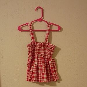 Red Checkered Kids Tank Top